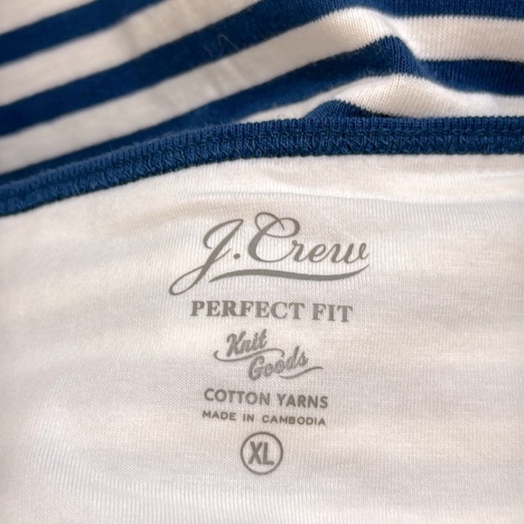 J.Crew perfect fit shelf-bra tank in stripe for women NWOT - Picture 6 of 7